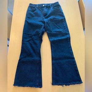 Bell-Bottom Flare Black Jeans